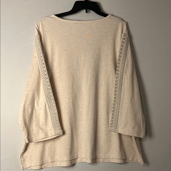 ALFRED DUNNER Women's Missy Ec Embroidery Top Shirt 3/4 Sleeves Plus Size - Picture 5 of 8